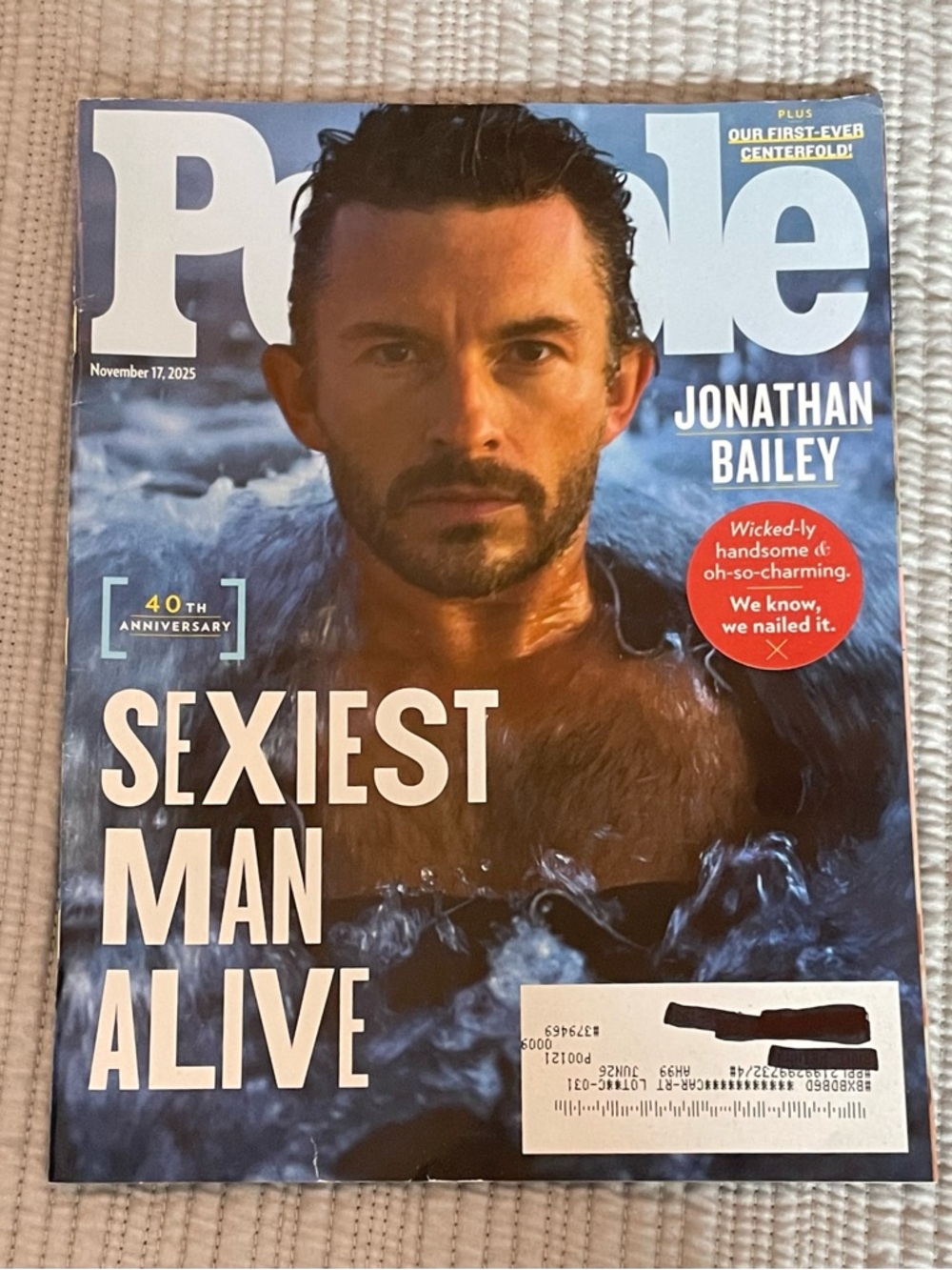 Sexiest Man Alive People Magazine - Jonathan Bailey Cover (Blue) 2025